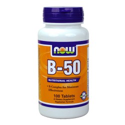 NOW Foods B-50  complex -100 таблетки